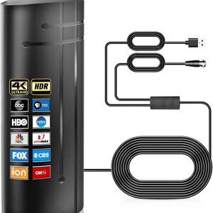 2025 Upgraded TV Antenna Indoor Outdoor, 2200+ Miles Range Amplified Digital TV